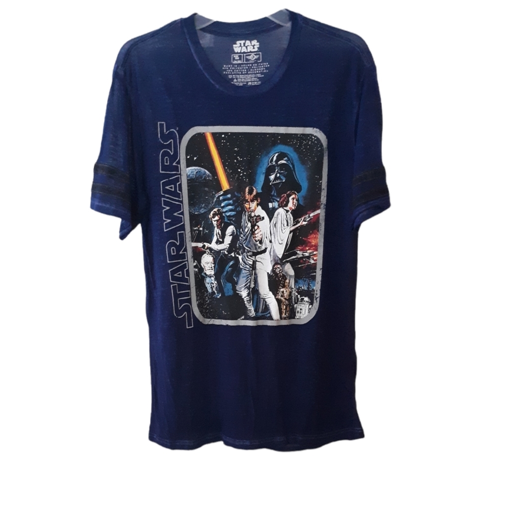 Star Wars Size SM Blue Graphic Short Sleeve T-Shirt